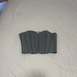 Gray corset top